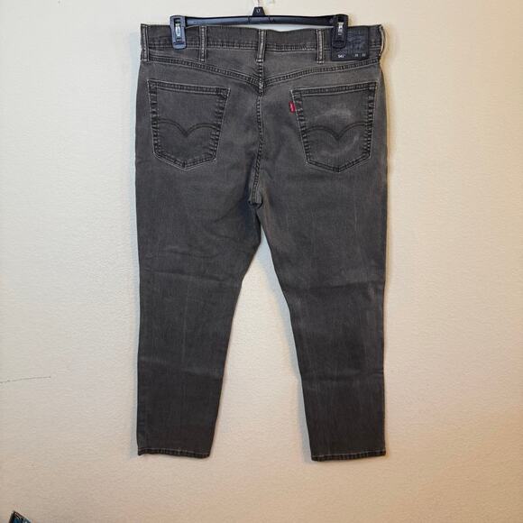 Levi's 541 Men's Jeans Gray Wash Denim Stretch Straight Leg Size 39x32 - Picture 2 of 10